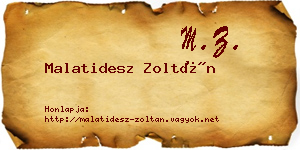 Malatidesz Zoltán névjegykártya
